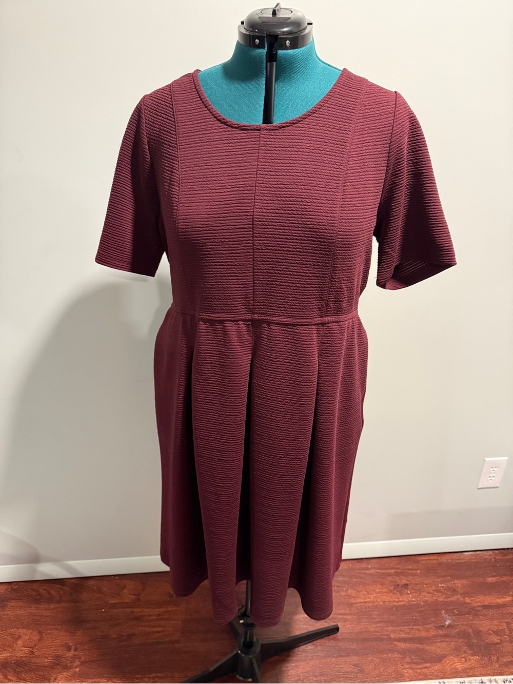 Lane Bryant Maroon Dress with Pockets